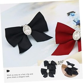 Resim Levemolo Ayakkabı Takı Seti 2 Adet Yay Toka Klips Kırmızı Dekoratif Ayakkabı Takıları Topuklu Ayakkabılar Düz Ayakkabılar Düğün Partisi Hediyesi İçin Çok Amaçlı 