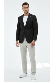 Resim Plus Scorpion Erkek Slim Fit Blazer Ceket Tek Düğmeli Çift Yırtmaçlı Torba Cepli Yarım Astarlı 