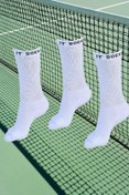 Resim ITSOCKS Üç Adet Beyaz Havlu Tabanlı Fitilli Spor Orta Boy Tenis Çorabı 