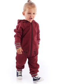 Resim Colorinas Bebek Cute Nakışlı Kapişonlu Uzun Kollu Fermuarlı Unisex Tulum 