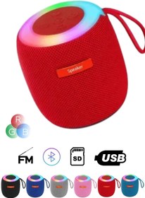 Resim Favors Mini RGB Işıklı Bluetooth Speaker Taşınabilir Ses Bombası Stereo Yüksek Kalite Hoparlör Ses Seviyesi 
