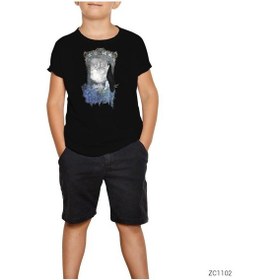 Resim Alcest Peafowl Siyah Çocuk Tişört Siyah 