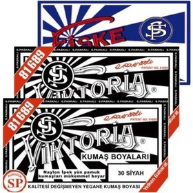 Resim Genel Markalar Boya Kumaş Boyası Siyah 2 Paket+fiske Sabitleme 1paket 