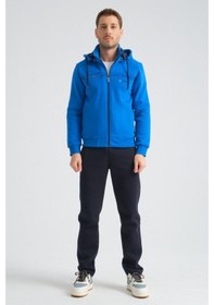 Resim Shooter Sportswear Shooter Erkek Premium Kışlık Eşofman Takımı Regular Kapüşonlu Saks Mavi 