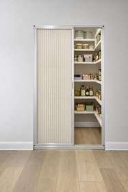 Resim Kamataş PLİSE AKORDİYON SÜRME KAPI İSTENİLEN ÖLÇÜDE YAPILIR (MAX 110x240) BEYAZ PERDE 