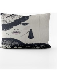 Resim Paradero Siyah Küpeli Kadın Yastık Kılıfı 