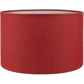 Resim Silindir Bordo Başlık Abajur Şapkası Kumaş Çap 30 Cm A855 Bordo 