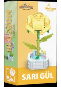 Resim Mikro Blok Sarı Gül Çiçek Lego - Lego Setleri Mini Lego - Çiçek Lego - Blossom Çiçek Lego 