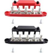 Resim Wondernest Cp-4137 300a M10 Güç Dağıtım Bloğu Siyah + Kırmızı Terminal Bağlantı Saplamaları Siyah + Kırmızı 