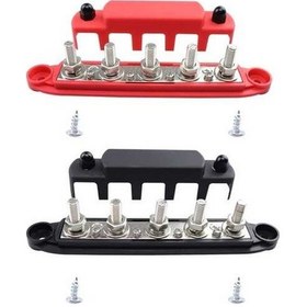 Resim Wondernest Cp-4137 300a M10 Güç Dağıtım Bloğu Siyah + Kırmızı Terminal Bağlantı Saplamaları Siyah + Kırmızı 