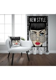 Resim New Style Tek Kanat Fon Perde 