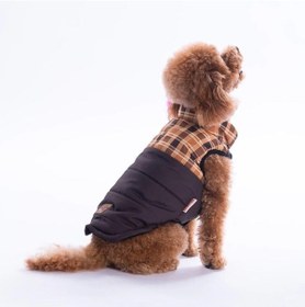 Resim Pawstar Kahverengi Elgin Paws Su İtici Küçük Irk Köpek Puf Yelek Yağmurluk 