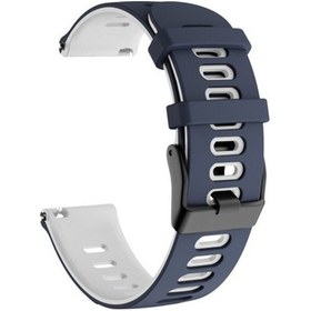 Resim Samsung Uyumlu Gear Sport Için 20 Mm Silikon Izleme Bandı Koyu Mavi Kırmızı Samsung Uyumlu Mavi - Beyaz 411255 