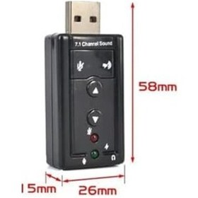 Resim 7.1 Usb Ses Adaptörü, Harici Ses Kartı, Pc Ve Dizüstü Bilgisayar İçin 3d Usb Ses Adaptörü, 