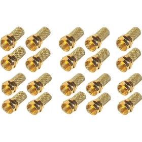 Resim Rutter Rg6 Gold F Konnektör Uydu Anten Kablo Jakı 50 Adet 