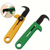 Resim 1 adet Ultra Taşınabilir Çok Fonksiyonlu Kanca Bıçak - Yüksek Hızlı Paket Açacağı ve Keskin Bıçak - Çok Yönlü Oyma & Yardımcı Araç - Günlük Kullanım için Güvenli Anahtarlık Bağlantısı 