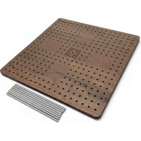 Resim Woodmomente Metal Çubuklu Motif Tahtası 29X29 cm 8mm Hfr Dayanıklı Dekoratif Panel Seti 