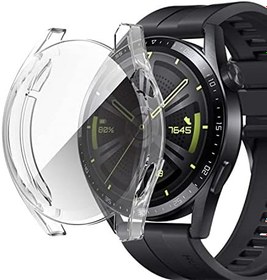 Resim Microsonic Huawei Watch GT3 46mm için Kılıf 360 Full Round Soft Silicone Şeffaf [Watch GT3 46mm ile Uyumlu Kılıf - Şeffaf] 