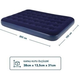 Resim River World Yatak Şişme Ev Yumuşak Çift Kişilik Lacivert 