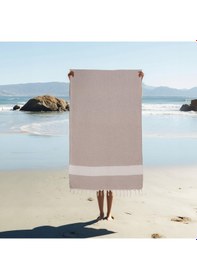 Resim Homedius Elmas Desenli Diamond Pamuk Peştamal Banyo Ve Plaj Havlusu 100x180 Cm Turuncu 