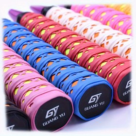 Resim 1 adet Hafif Badminton Raketi Tutma Bandı - Çift Renkli Nefes Alabilen Kaymaz Band, Şok Emici, Kaymaz ve Ter Emici, Kontrol ve Konforu Artırmak İçin, Badminton Ekipmanı, Spor Ekipmanı, Spor Tasarımı, Yüksek Kaliteli Malzeme 