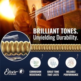 Resim AyrStore 16027 Nanoweb Phosphor Bronze Akustik Gitar Teli (11 52) 