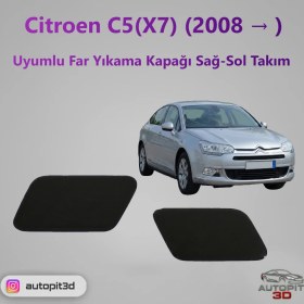 Resim AutoPit 3D Citroen C5(X7) (2008 → ) Uyumlu Far Yıkama Kapağı Sağ-Sol Takım 