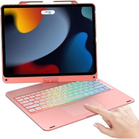 Resim Fogy Ipad Pro 5-6 Nesil 12.9 2022 M2 Çip Uyumlu Klavyeli Kılıf 360 Dönebilen Rgb Tuşlu Touchpad 