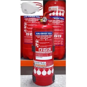Resim 2 kg Abc Kkt Yangın Söndürme Tüpü Ev ve Araçlar Için Uygun 3M N95 Maske Hediye 