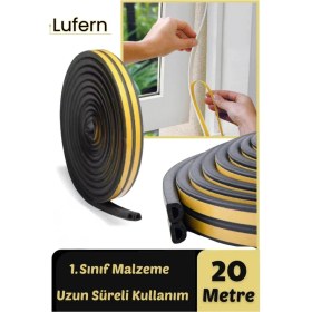 Resim Kapı ve Pencere Soğuk Izolasyon Bandı Fitili Kendinden Yapışkanlı Kauçuk Yalıtım Bant 2X10 = 20 mt 