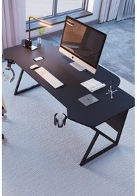 Resim Özel Tasarım 140 Cm Ofis Yönetici Masası Nexty-02 Siyah 