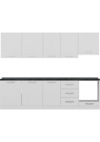 Resim Minar 280 Cm Mutfak Dolabı Beyaz 280-B5 Beyaz 