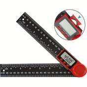 Resim Dijital Açı Bulucu Protractor | 2'si 1 Arada Açı Bulucu Cetveli | LCD Ekranlı Ahşap İşleme/Köprüçü İçin ABS Açı Ölçüm Aracı 