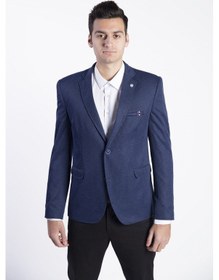 Resim Sposo 5102 Dar Kalıp Örme Kumaş Lacivert Erkek Blazer Ceket Lacivert 