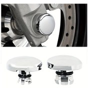 Resim Dashanshop 2024 2025 Touring Street Road Glide Cvo Flhx Fltrx Uyumlu Krom Motor Ön Aks Somun Kapakları 
