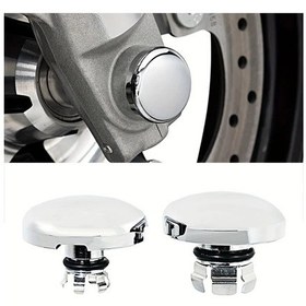 Resim Dashanshop 2024 2025 Touring Street Road Glide Cvo Flhx Fltrx Uyumlu Krom Motor Ön Aks Somun Kapakları 