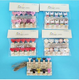 Resim Ahşap Notluk İpli Mandal - 9029611565846ynt 