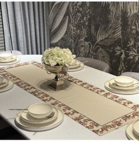 Resim Keten Rosa Desen Runner 40x140 Cm Çok Renkli 