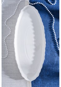 Resim Acar King Oval Kayık Tabak - 40 Cm Beyaz 