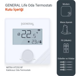 Resim General Life Mitra HT25S Rf Kablosuz Oda Termostatı 
