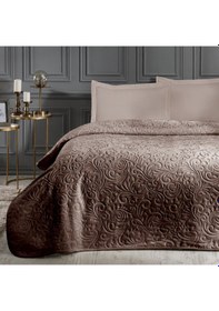 Resim Özdilek Trendy Art Deco Çift Kişilik Battaniye Light Brown Diğer 
