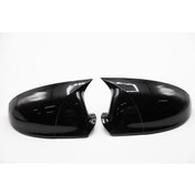 Resim Bmw F33 2011-2019 Uyumlu Yedek Parça Piano Black Batman Yarasa Ayna Kapağı Tırnaksız 