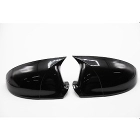Resim Bmw F33 2011-2019 Uyumlu Yedek Parça Piano Black Batman Yarasa Ayna Kapağı Tırnaksız 
