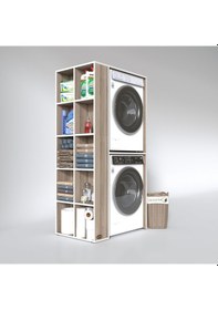 Resim Kenzlife Çamaşır-Kurutma Makinesi Dolabı Bolodenka Sol Crd 180*090*60 Banyo Kapaksız Arkalıksız Çok Renkli 