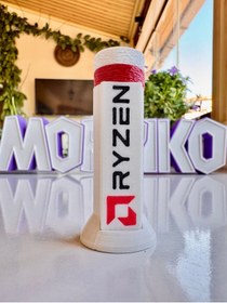 Resim Morpiko Ryzen Tasarım Yükseklik Ayarlı Ekran Kartı Destek Aparatı,ekran Kartı Tutucu Ryzen Beyaz 