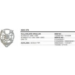 Resim Parçafix Diot Taraf Kapağı Bosch Tip Scania F112 G93 Dar 504625179 