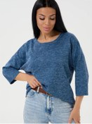 Resim Bol'sie Razmery Sarliz Plus Büyük Beden Sonbahar Kazak 177217242 Mavi 