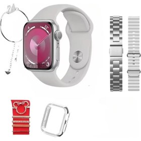 Resim Wair Teknoloji Kadın Akıllı Saat Gümüş G9 Mini Plus 3 Kordon/watch Kılıf/bileklik/charm Süs 