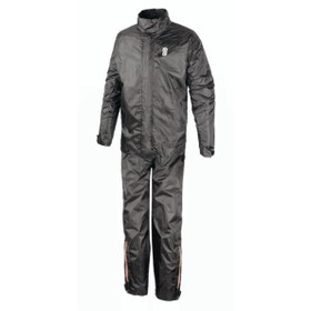 Resim OJ Motosiklet Yağmurluk Takım Siyah Su Geçirmez Alt Üst M Beden Reflektörlü 