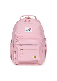 Resim Krınkıl Kumaş Su Geçirmez Ve Çok Bölmeli Sırt Çantası Günlük, Okul Ve Seyahat İçin - Pembe Pembe 